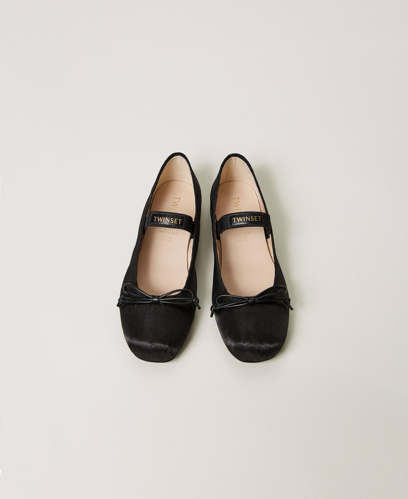 Satin ballet flats with strap Black Girl 251GCJ022_00006_04