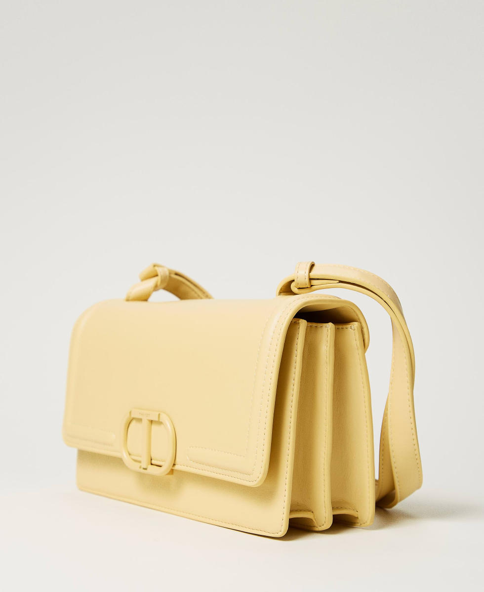 &lsquo;Brera&rsquo; rectangular bag with Oval T fastener Pale Yellow Woman 251TB7231_12144_02