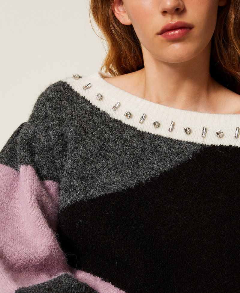 Jumper with inlays and embroidery Colour Mix Woman 252AP3150_12704_04