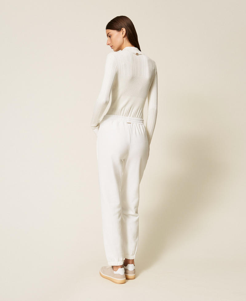 Knit and fleece joggers Off White Woman 252LL2CFF_00526_04