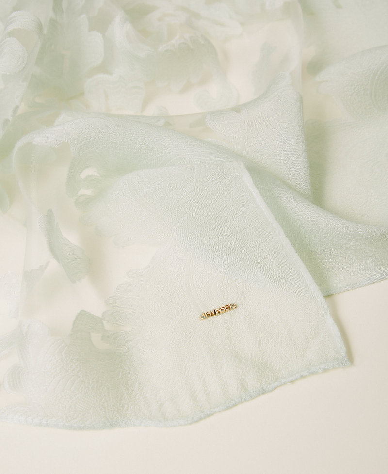 Stola aus Intarsien-Spitze &bdquo;Aqua&ldquo;-Hellblau Frau 261TA4320_13162_02