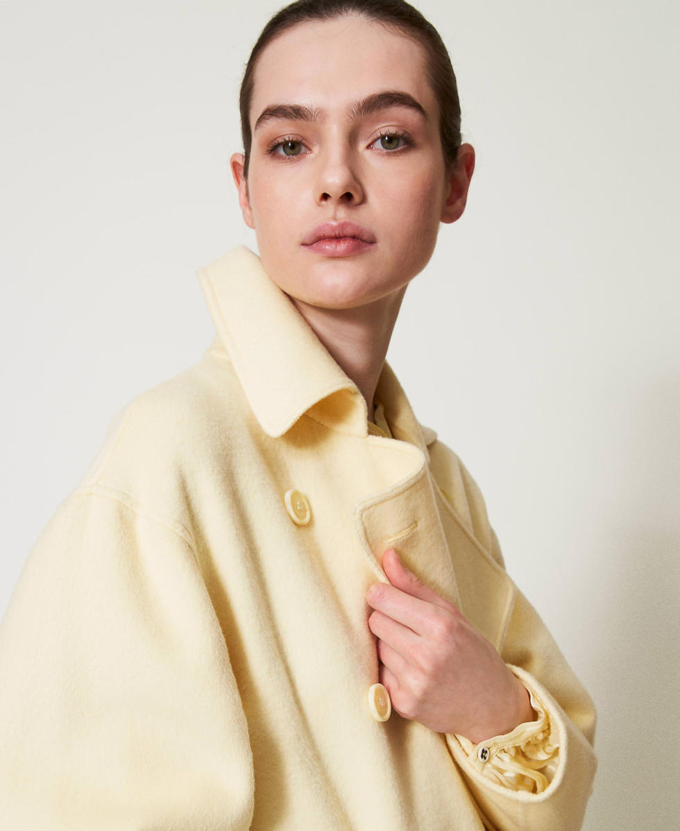 Doubled wool blend cloth coat Vanilla Woman 251TP2232_12143_05