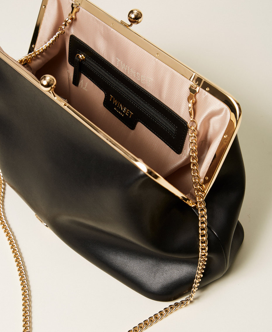 Clutch shoulder bag with Oval T Black Woman 252TD8330_00006_04