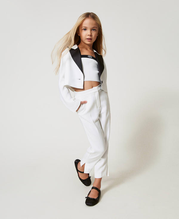 Satin ballet flats with strap