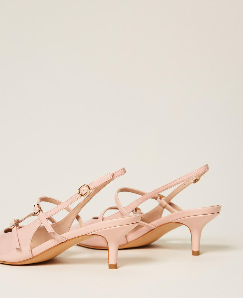 Sling back court shoes with straps "Candy Peach" Pink Woman 261TCP044_00867_03