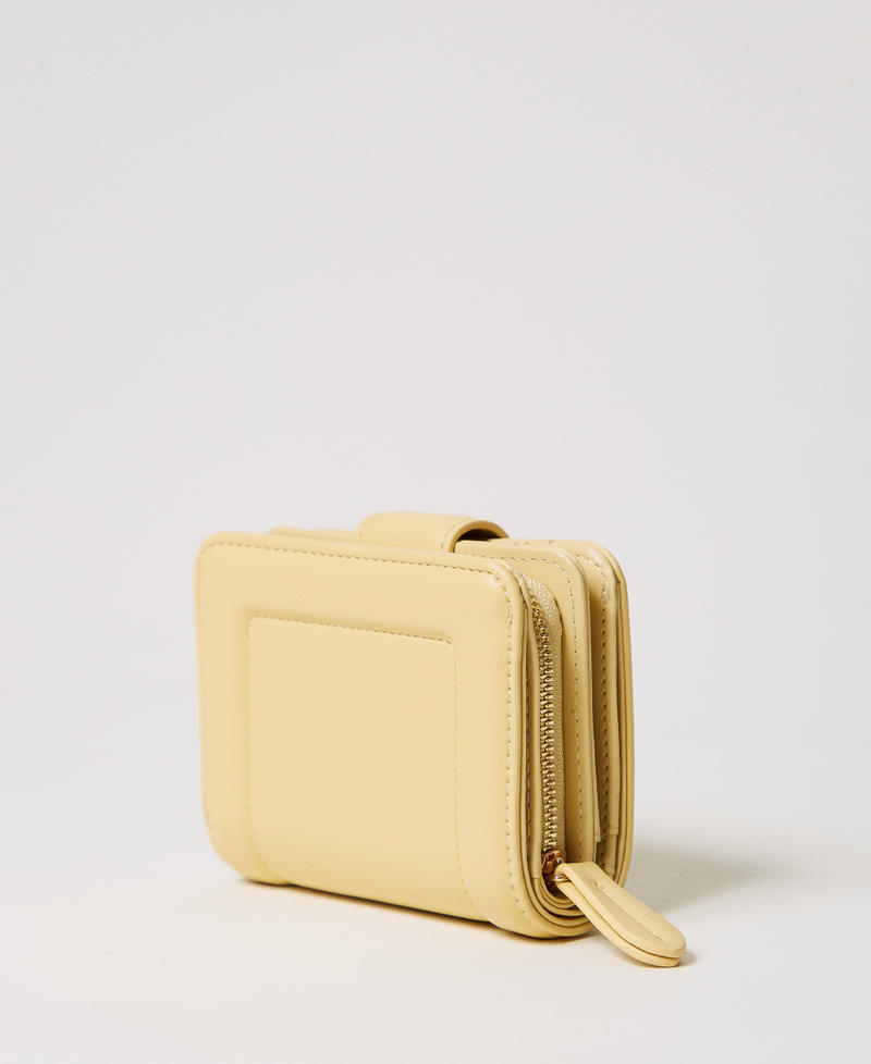 Zip around wallet with Oval T Pale Yellow Woman 251TB7236_12144_02