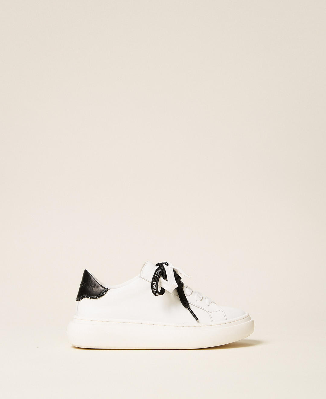 Baskets en cuir avec logo