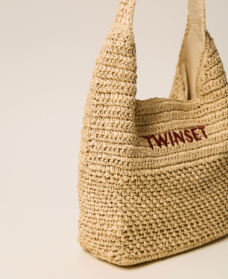 Crochet raffia hobo bag Straw Woman 261TD8310_00193_02