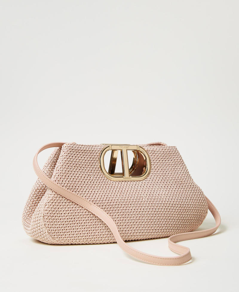 Borsa a tracolla 'Lila' effetto paglia intrecciata Rosa Parisienne Donna 251TB7241_00714_03