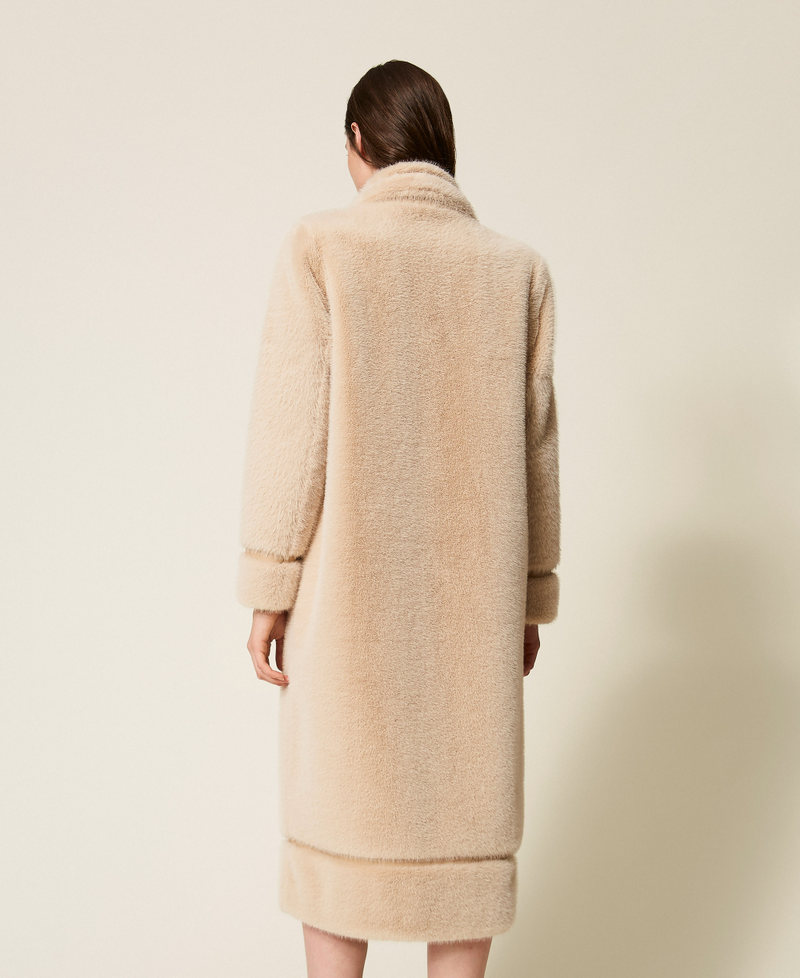 Manteau croisé en fausse fourrure Light Natural Femme 252TT2152_12227_03