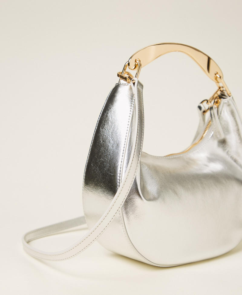 Borsa ‘Croissant’ con manico in metallo Silver Donna 252TD8160_00995_03