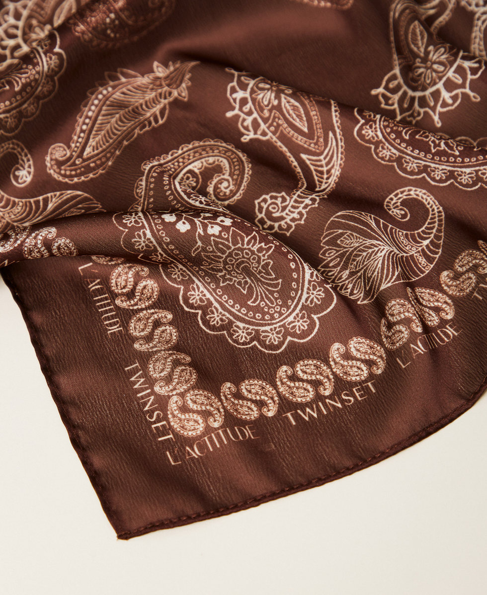 Kefiah con stampa foulard Stampa Foulard Chocolate Lab Donna 261AA4080_13355_02