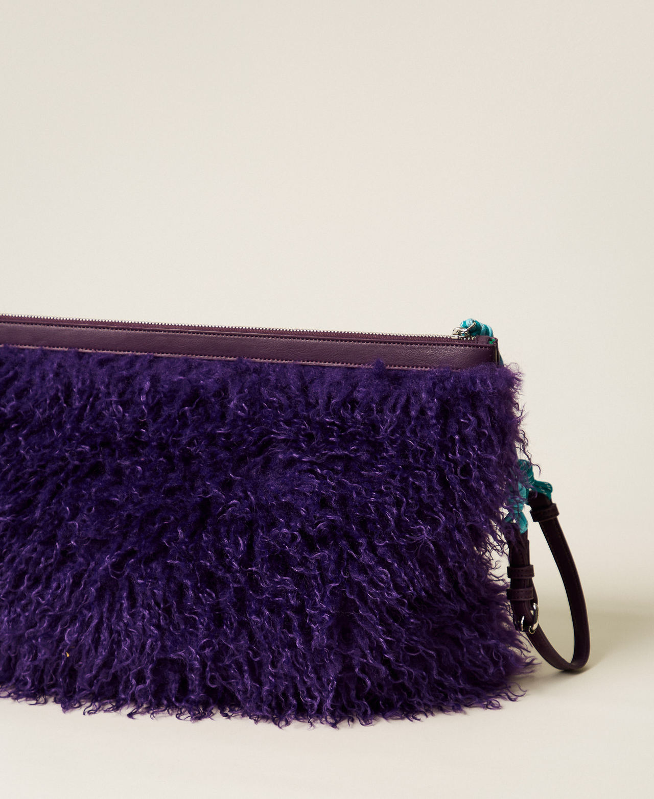 MYFO faux fur clutch bag Royal Violet Woman 252AQ8010_06262_03