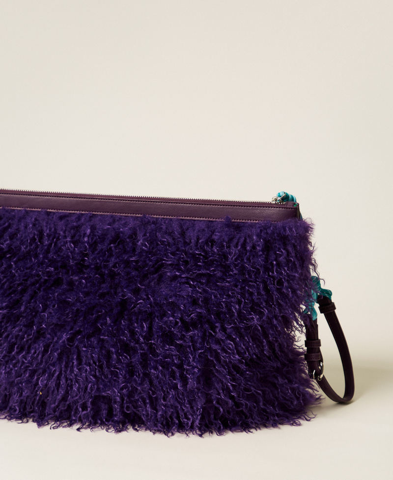 MYFO faux fur clutch bag Royal Violet Woman 252AQ8010_06262_03