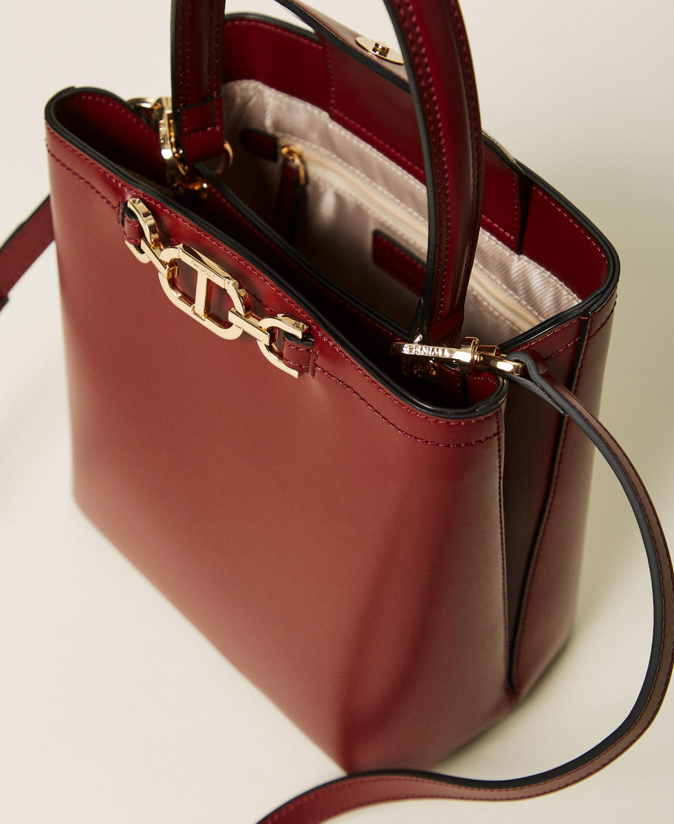 Small 'First Class' bag with Oval T clasp "Wine tasting" Purple Woman 252TB7304_05609_04