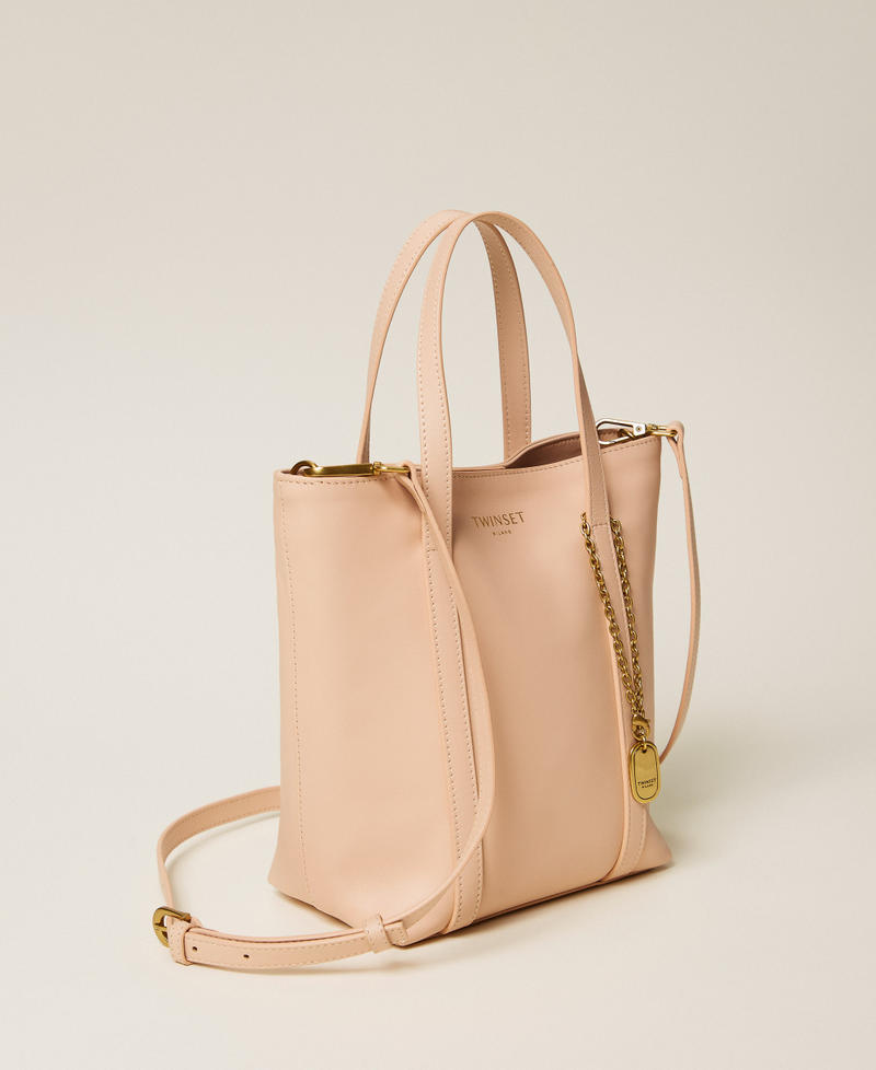 Cabas en cuir avec charm Pearl Rose Femme 261TD8401_13144_02