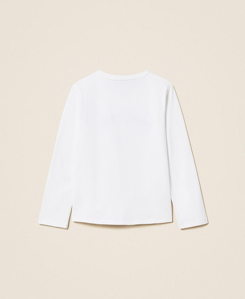 Girls' T-shirt with houndstooth pattern logo Off White Girl 252GB2261_00526_S1