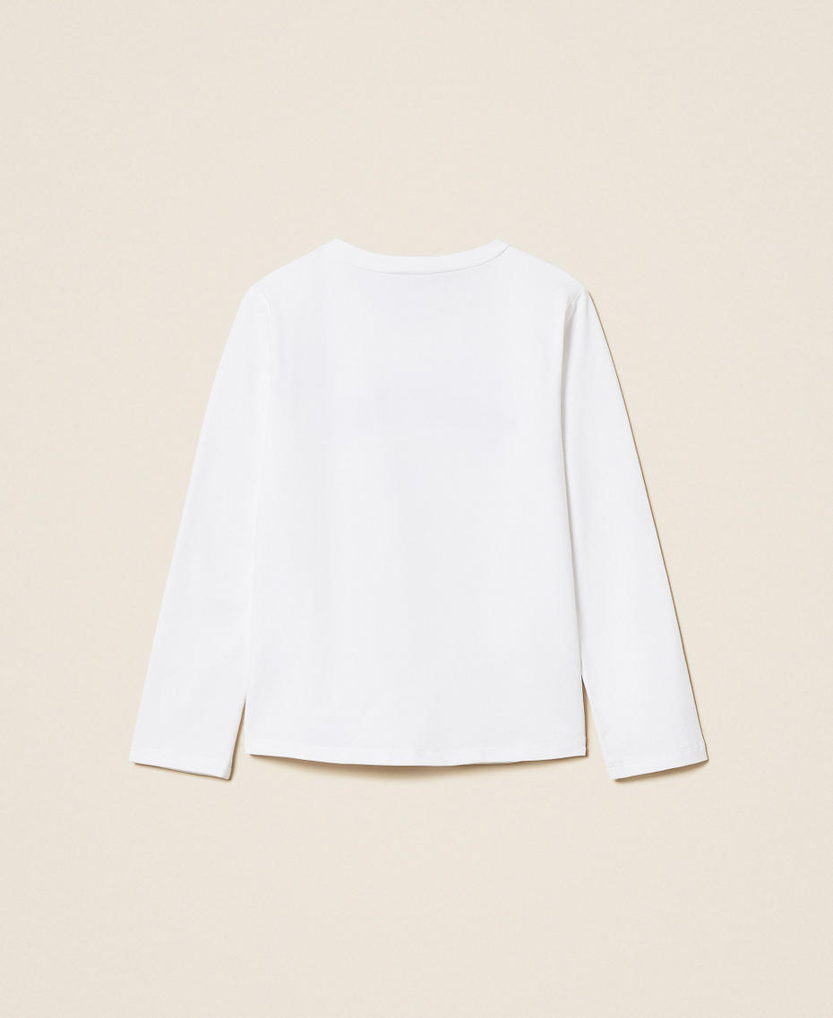 Girls' T-shirt with houndstooth pattern logo Off White Girl 252GB2261_00526_S1