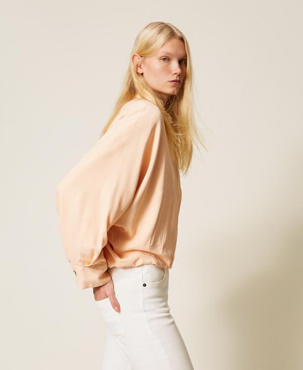 Bomber jacket with kimono sleeves