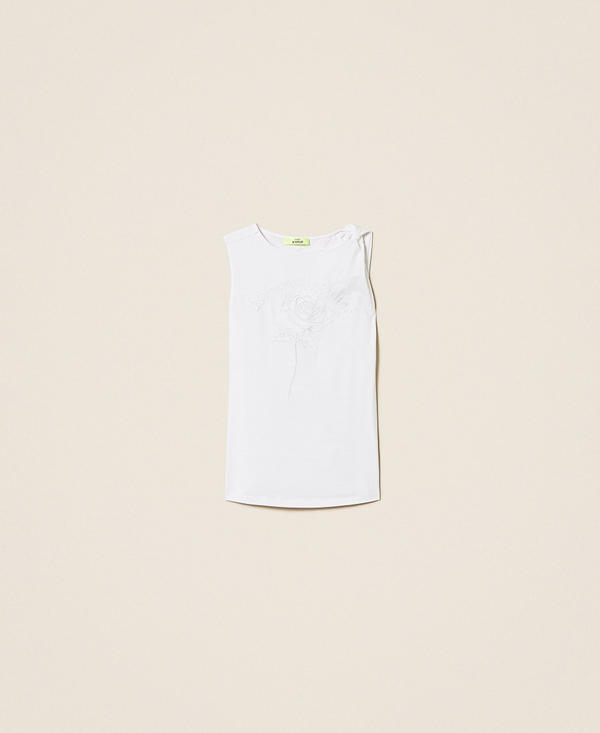 MYFO top with rose embroidery