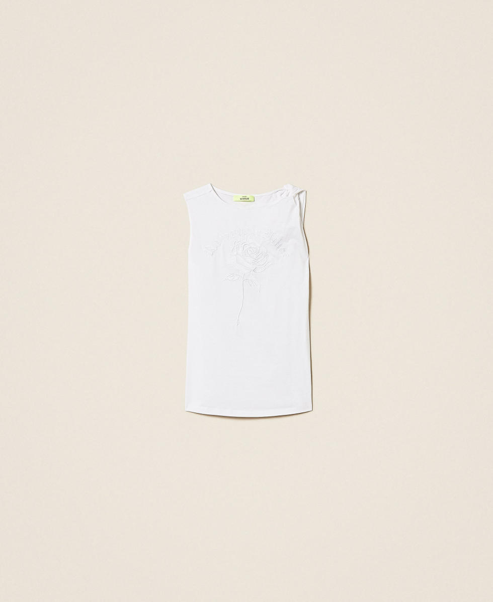 MYFO top with rose embroidery