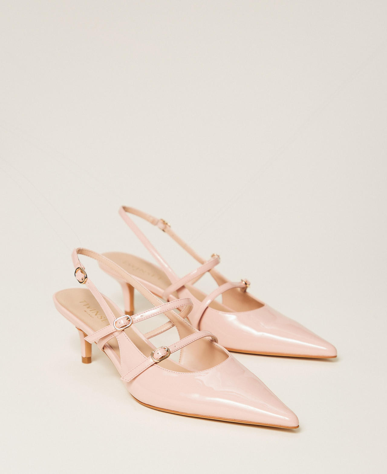 Sling back court shoes with straps "Candy Peach" Pink Woman 261TCP044_00867_02