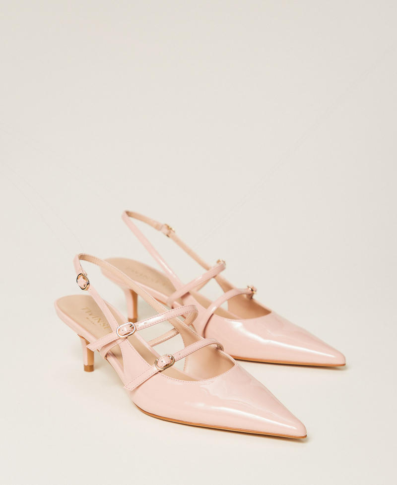 Sling back court shoes with straps "Candy Peach" Pink Woman 261TCP044_00867_02