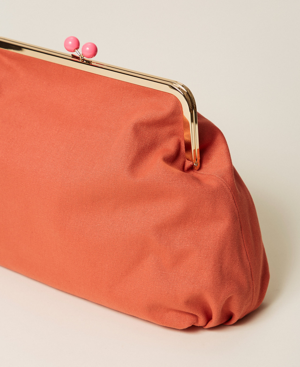 MYFO maxi canvas clutch Peach Amber Woman 261AQ8010_13417_03