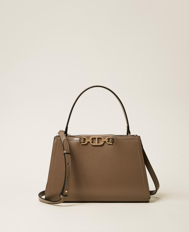 Borsa 'First Class' con morsetto Oval T Fango Donna 252TB7303_00021_01