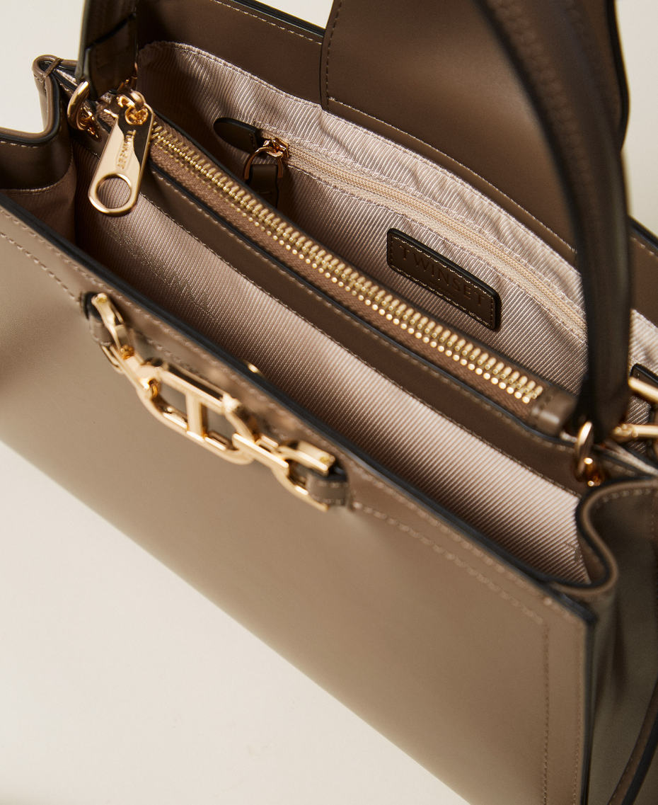 Borsa 'First Class' con morsetto Oval T Fango Donna 252TB7303_00021_04
