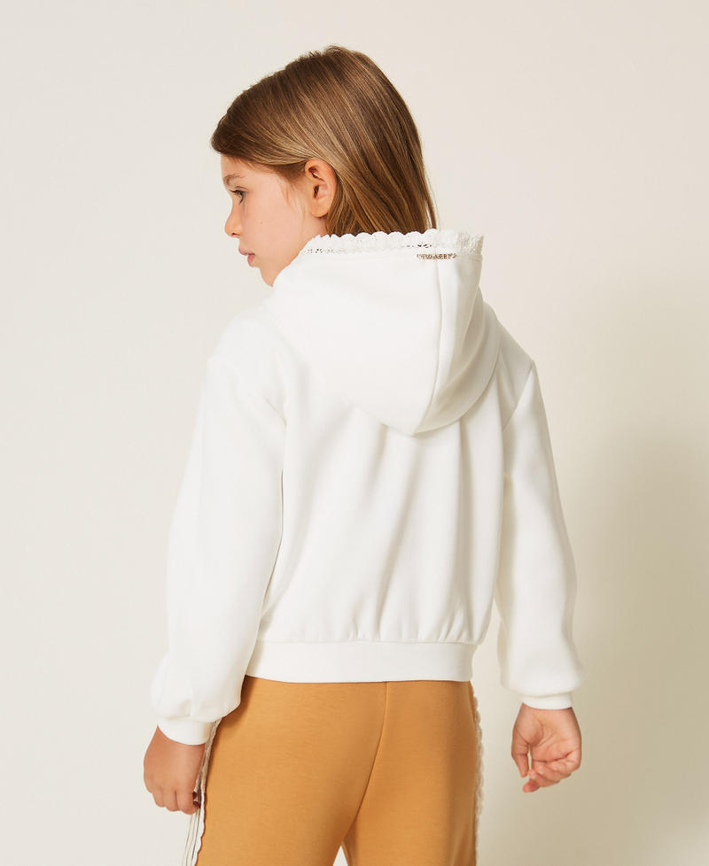 Baby&acute;s scuba sweatshirt with lace White Snow Girl 262GB210C_00282_03