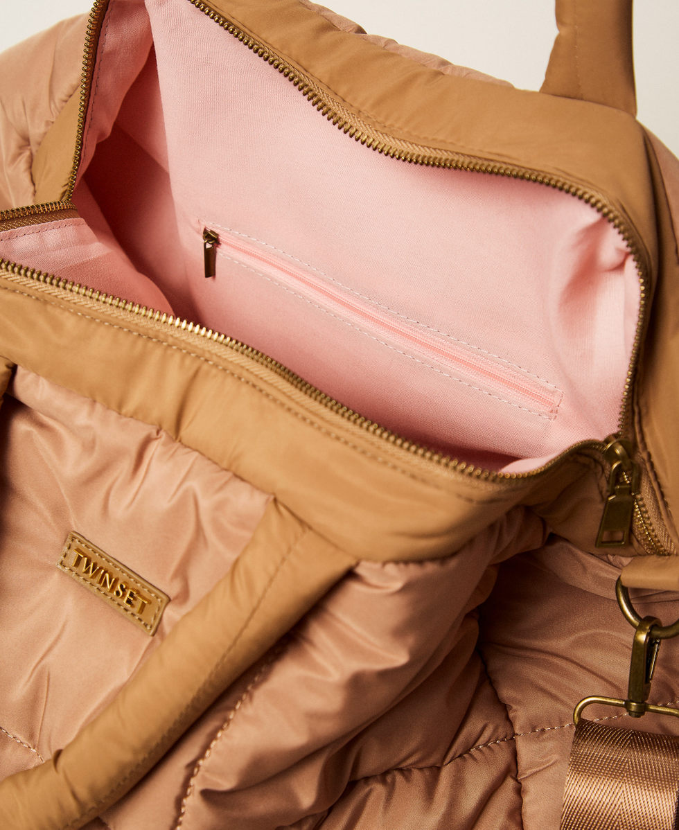 Bolsa acolchada con bandolera Camel Mujer 252LI7ABB_00044_04