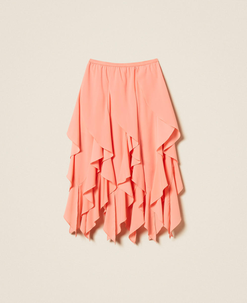 MYFO cr&ecirc;pe de Chine long skirt