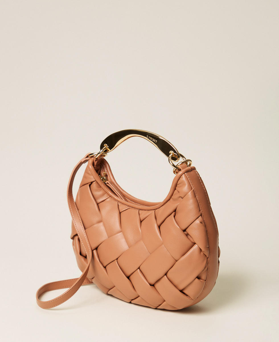 Handwoven 'Croissant' bag Mocha Mousse Brown Woman 261TB7370_13168_02