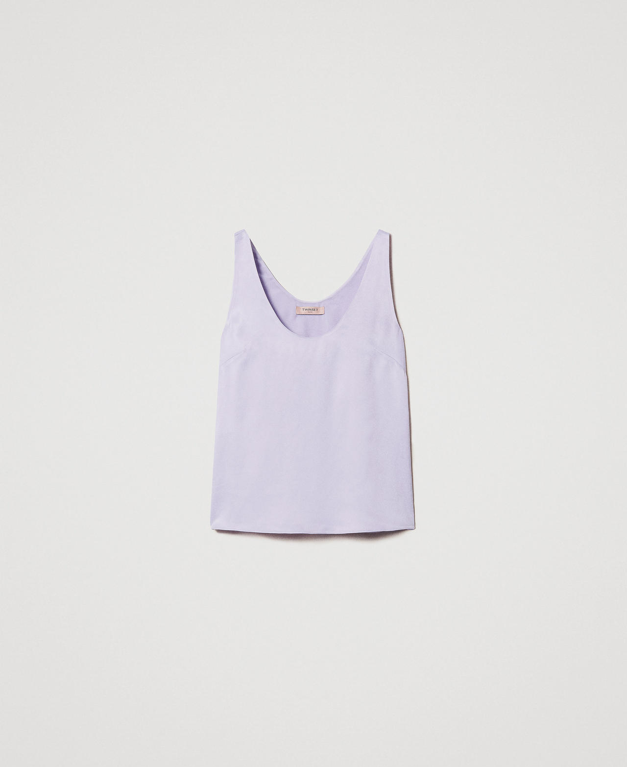 Satin top Lilac Flowers Woman 251TT2430_00703_0S