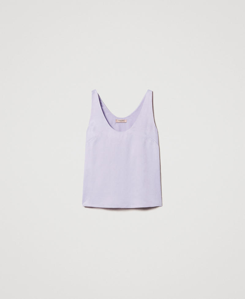 Satin top Lilac Flowers Woman 251TT2430_00703_0S