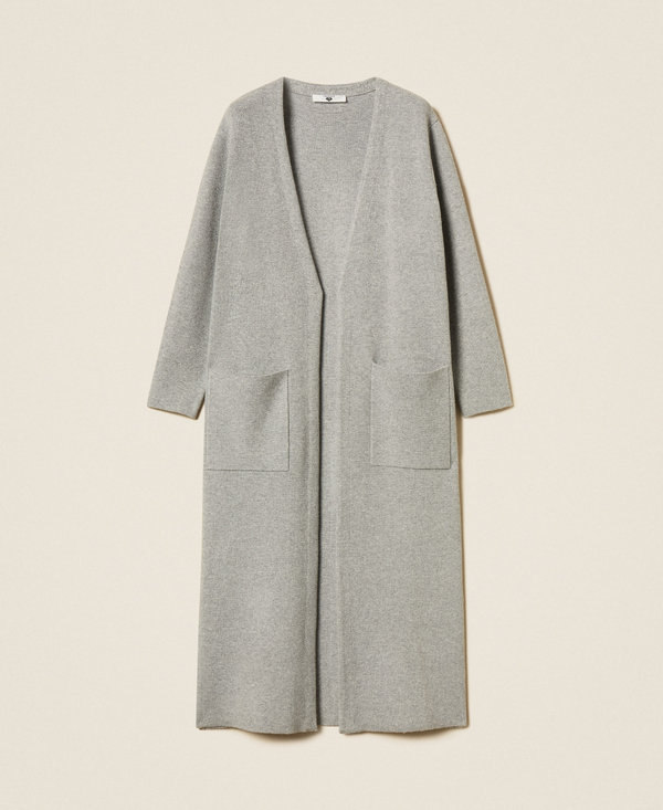 Maxi cardigan with pockets