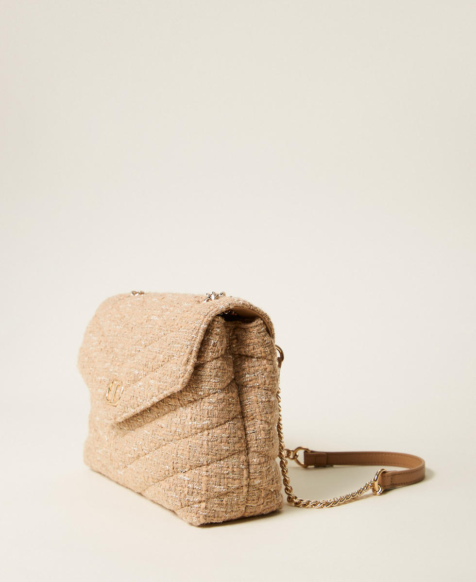 Borsa a tracolla 'Dreamy' in tweed Natural Beige Donna 252TB7350_12129_02
