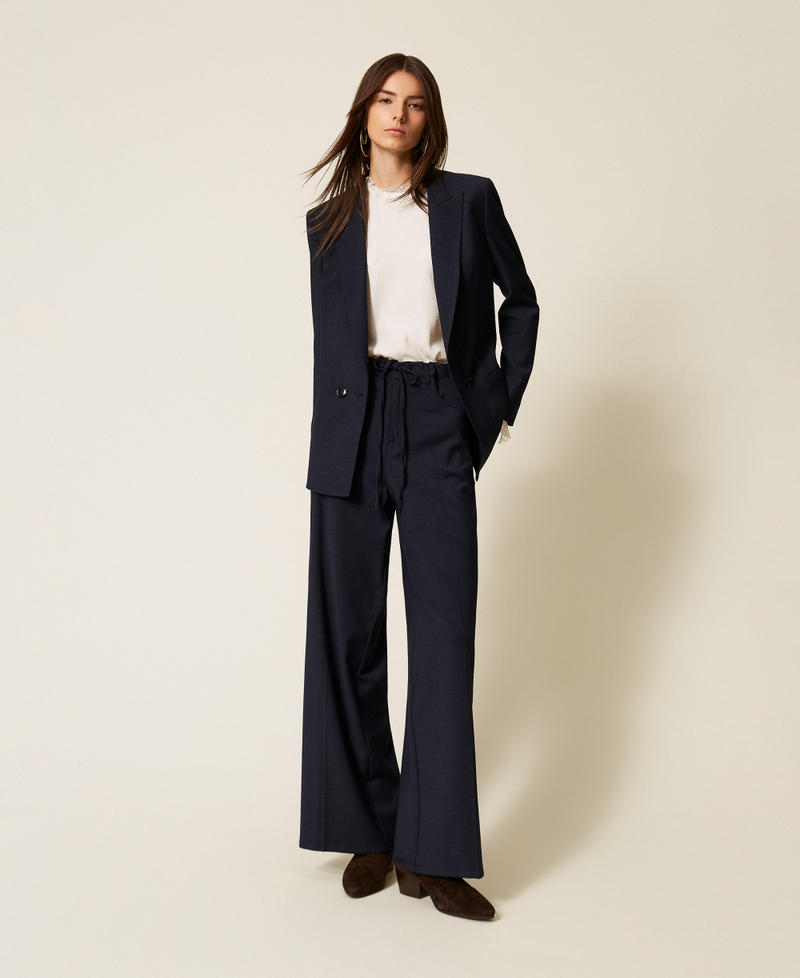 Wool blend blazer Classic Blue Woman 252TT2128_11956_T0