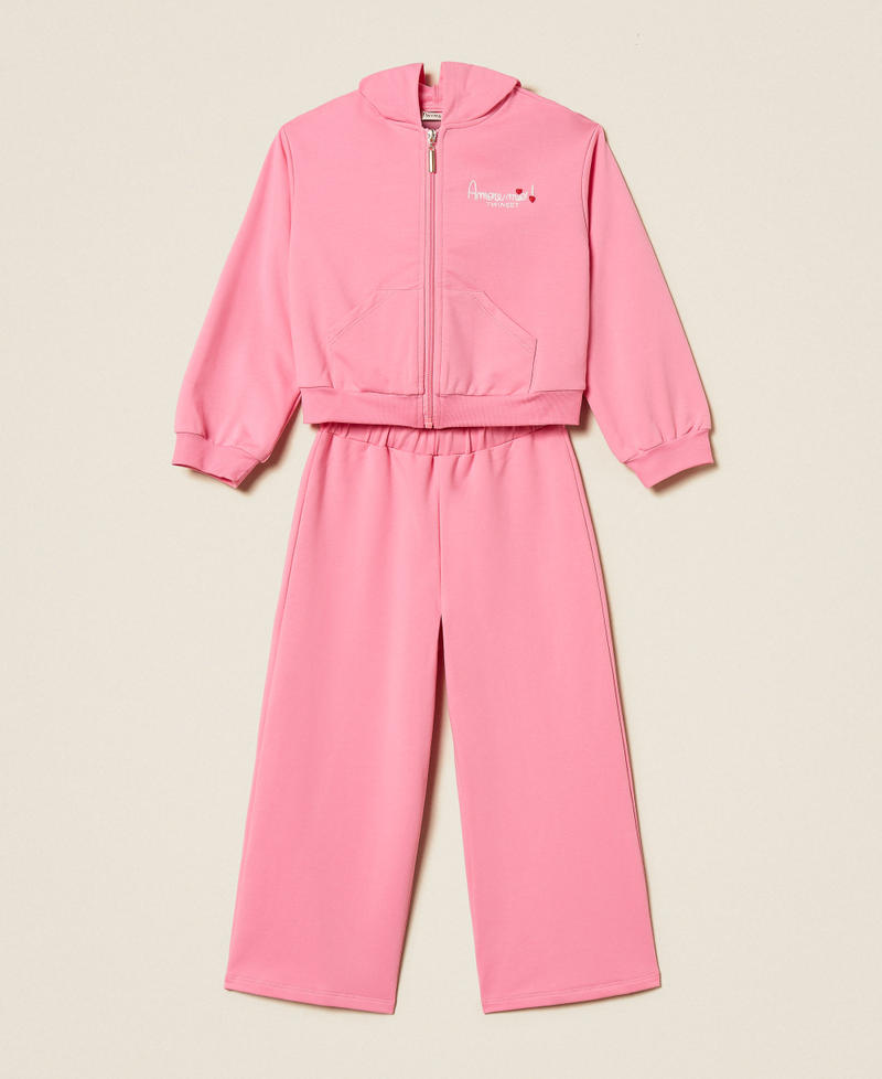 Felpa baby e pantaloni cropped Rosa "Aurora Pink" Bambina 261GB2191_07207_S0