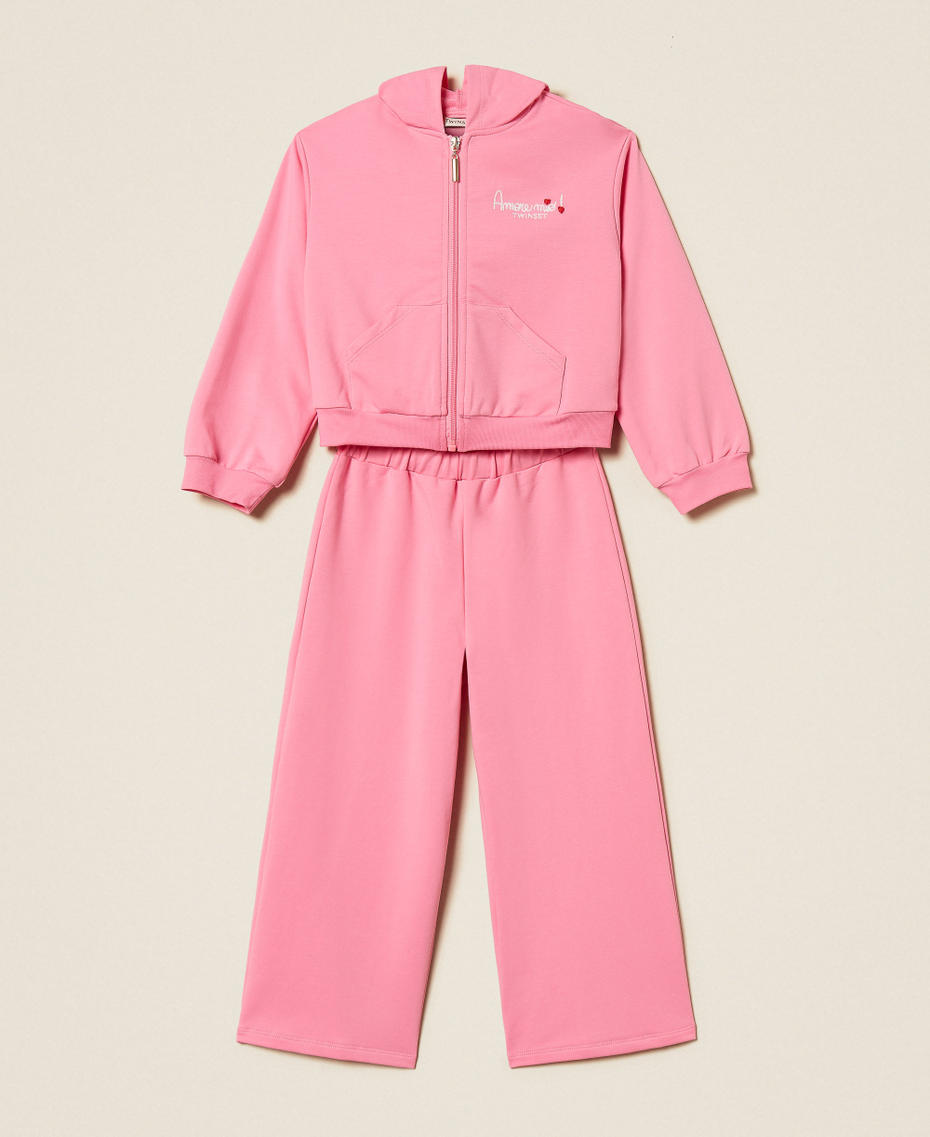 Felpa baby e pantaloni cropped Rosa "Aurora Pink" Bambina 261GB2191_07207_S0