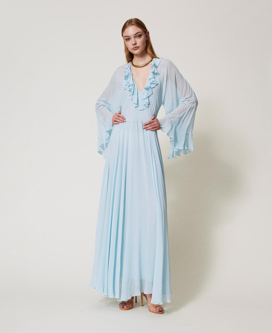 Maxikleid &bdquo;Capri&ldquo; aus Georgette mit Volants