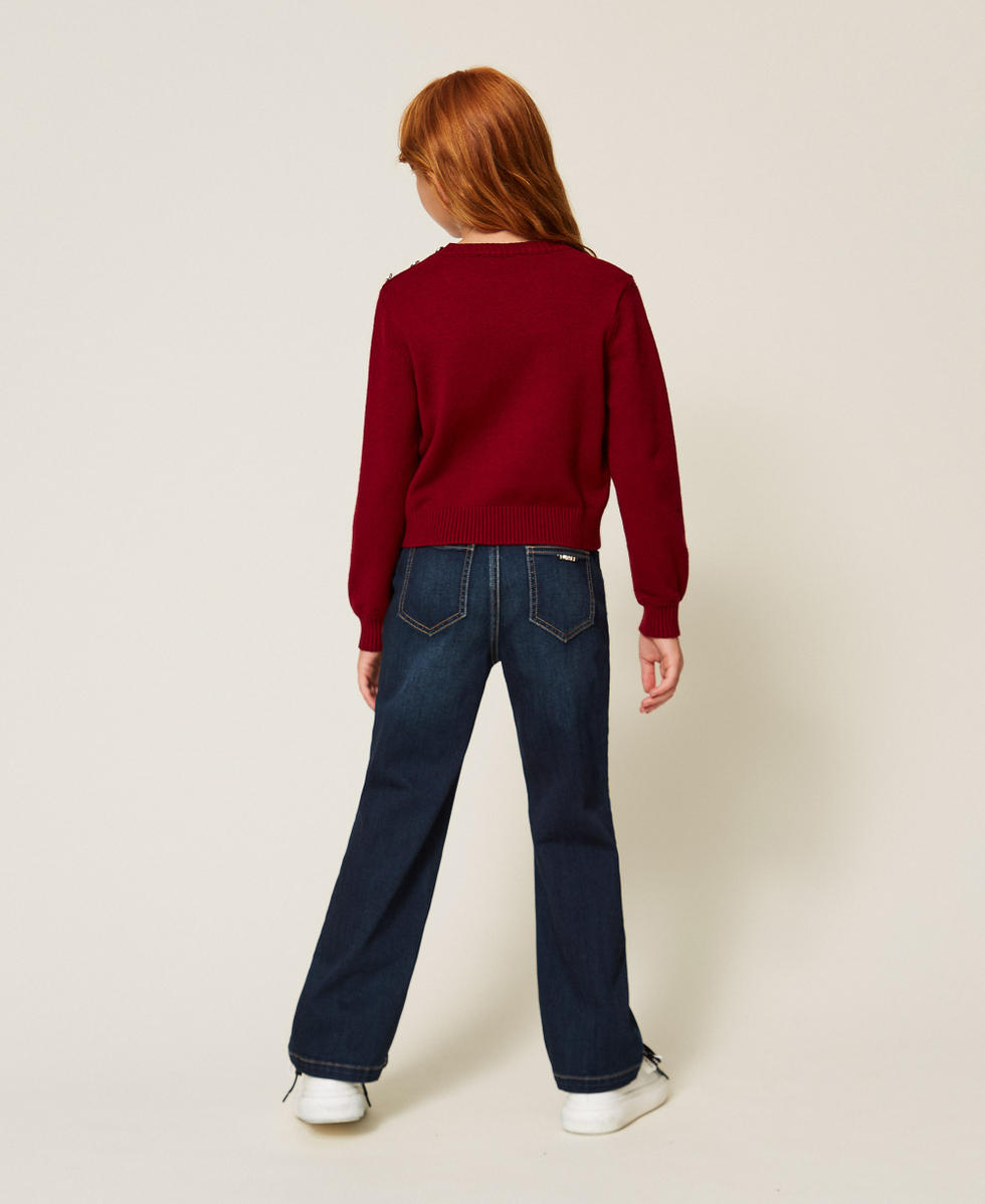Maglia a righe con bottoni Red Ruby Bambina 262GJ3031_13704_03