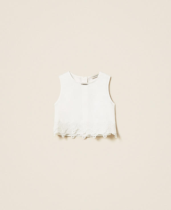 Baby-Top im Cropped-Schnitt aus Duchesse