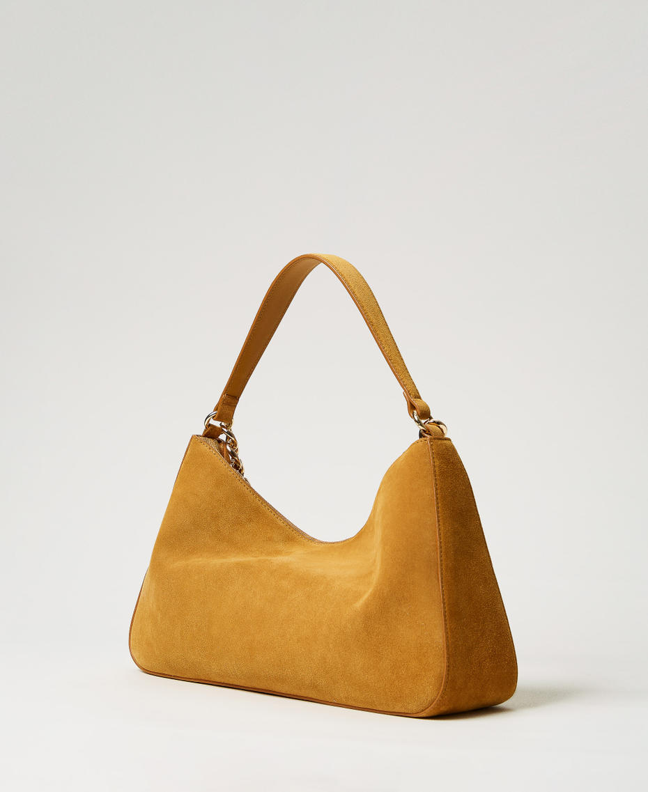 'Liliane' medium suede bag Mustard Yellow Woman 252TB7162_12607_02