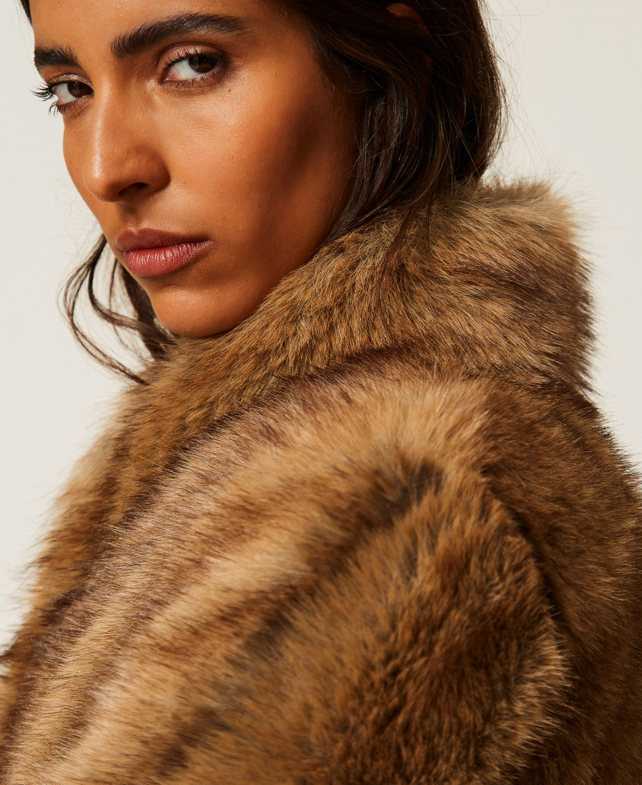 Myfo faux fur jacket Natural Beige "Oak" Woman 262AQ2100_14049_05