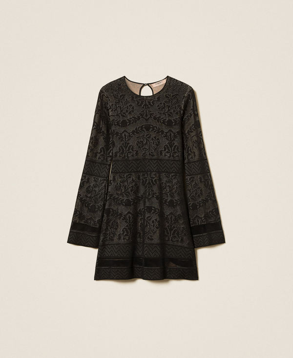 Short openwork knit dress