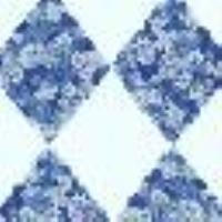 Shorts aus Ramie mit floralem Print Floraler Rauten-Print/Topas-Hellblau Frau 13405_C