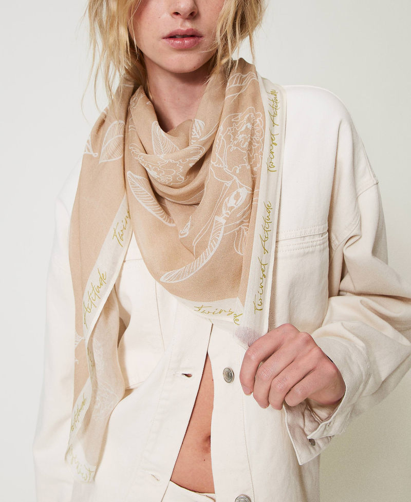 Tuch mit Blumenprint Flowers-Print Incense Frau 251AA4010_12298_T0