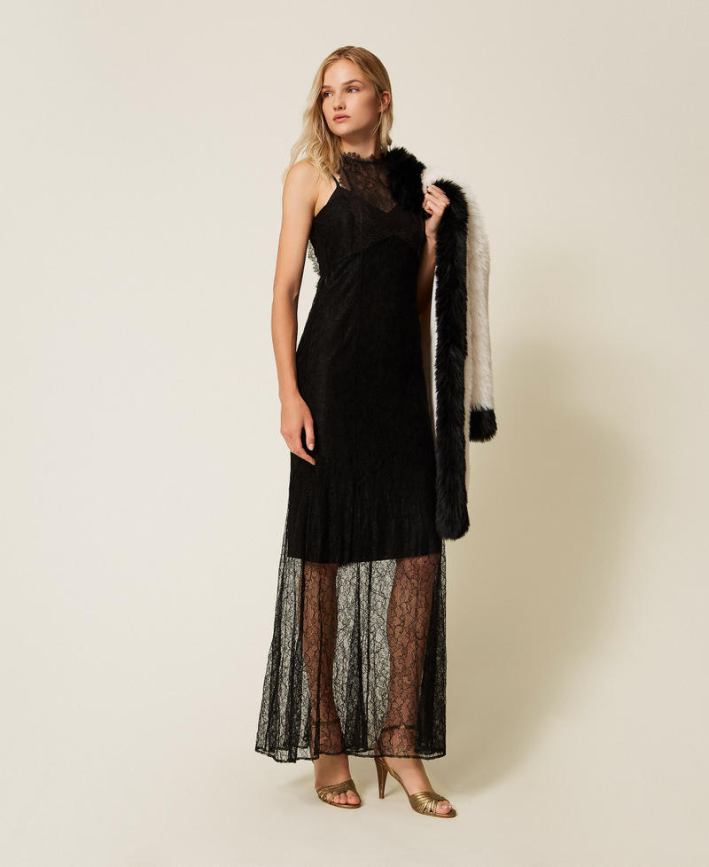 Long halter lace dress Black Woman 252TT2263_00006_T0